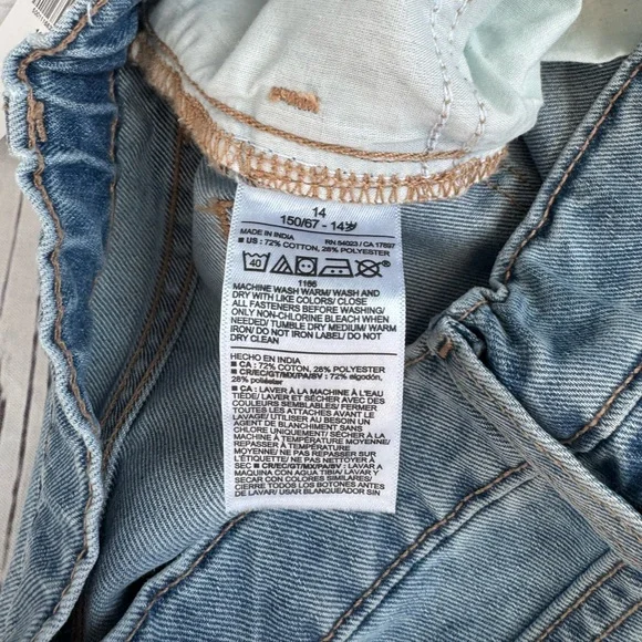 NWT Old Navy High Rise Baggy Wide Leg Girls Jeans Size 14 - Picture 6 of 7